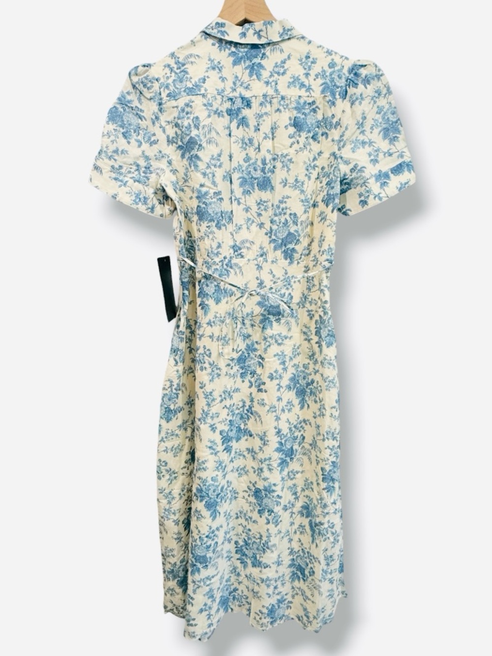 Tuckernuck NWT Forget Me Not Blue Floral Bellamy Midi Dress Line Cotton Size M - Picture 5 of 12
